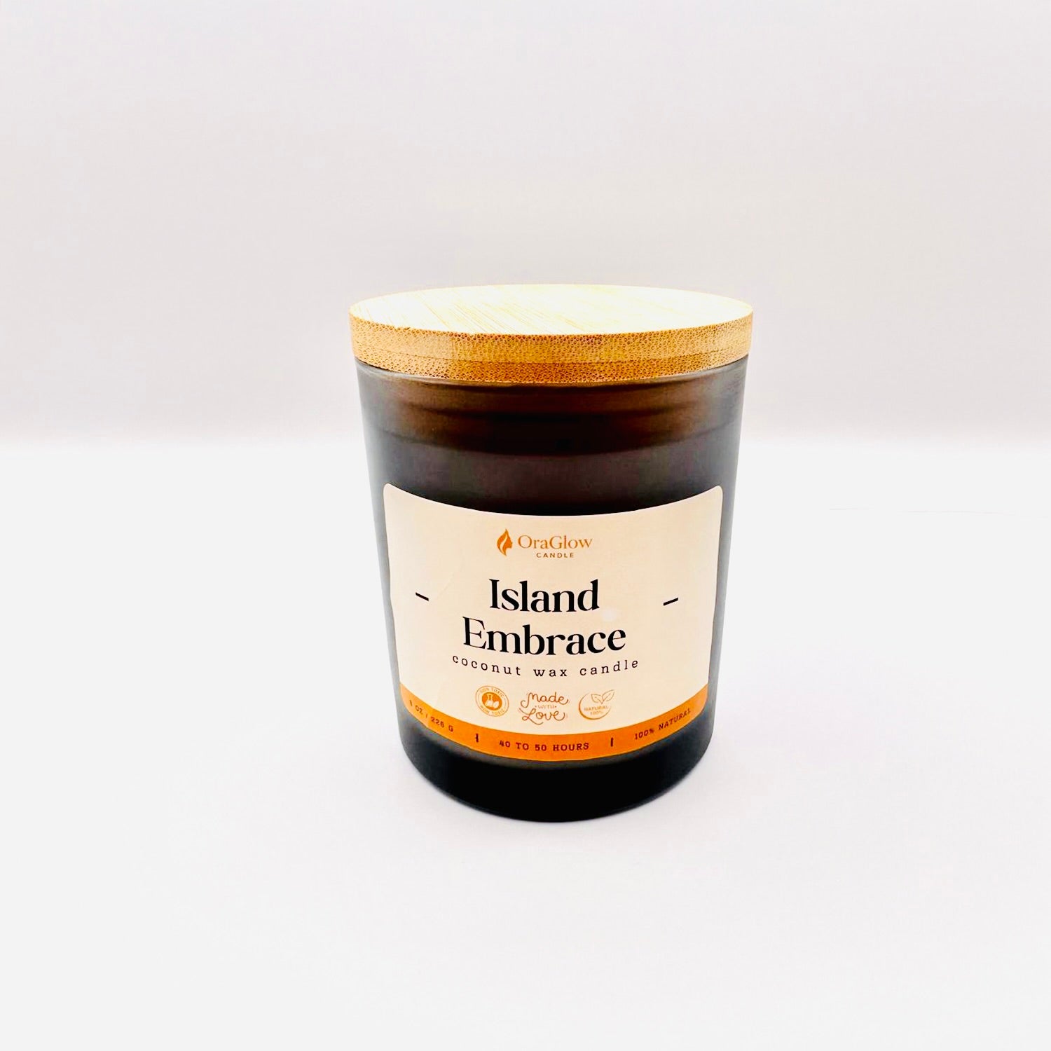 Island Embrace Coconut Wax Candle – 8oz Luxury Hand-Poured Candle | 40–50 Hour Burn | Tropical Aromatherapy Blend