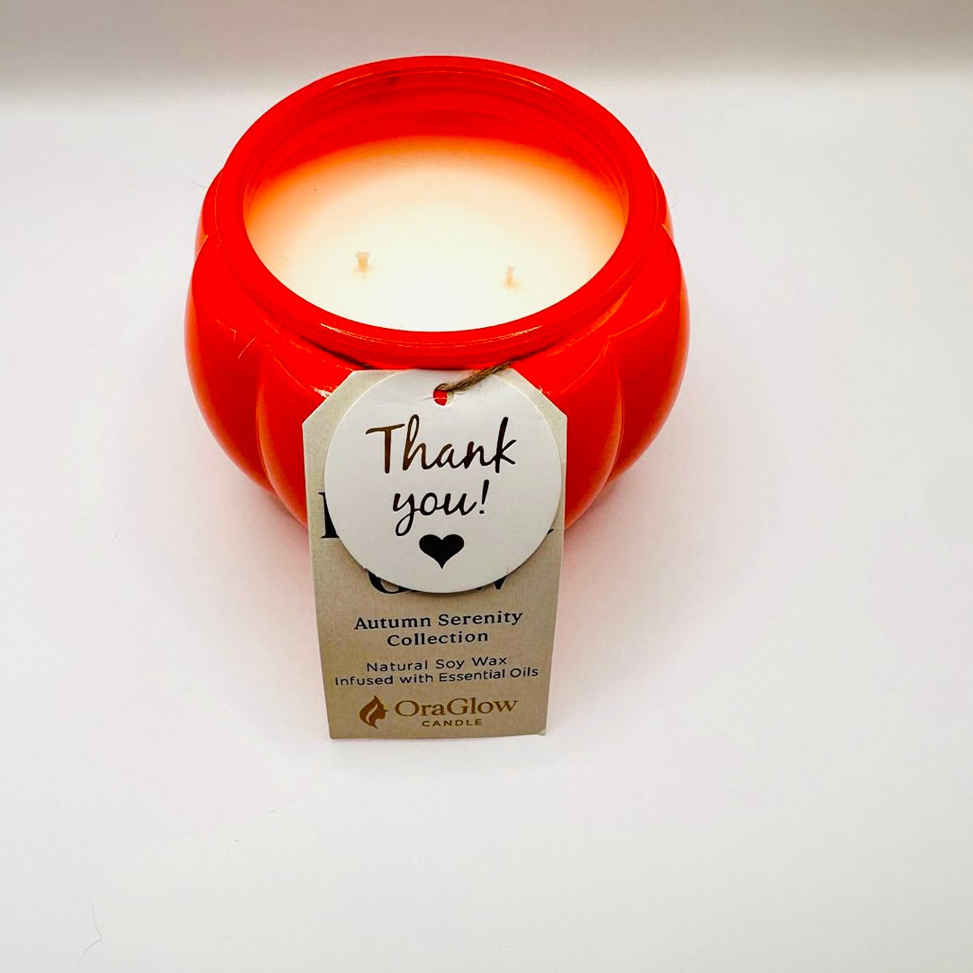Pumpkin Spice Glow Candle – Autumn Serenity Collection | Coconut Wax | Warm Fall Aroma