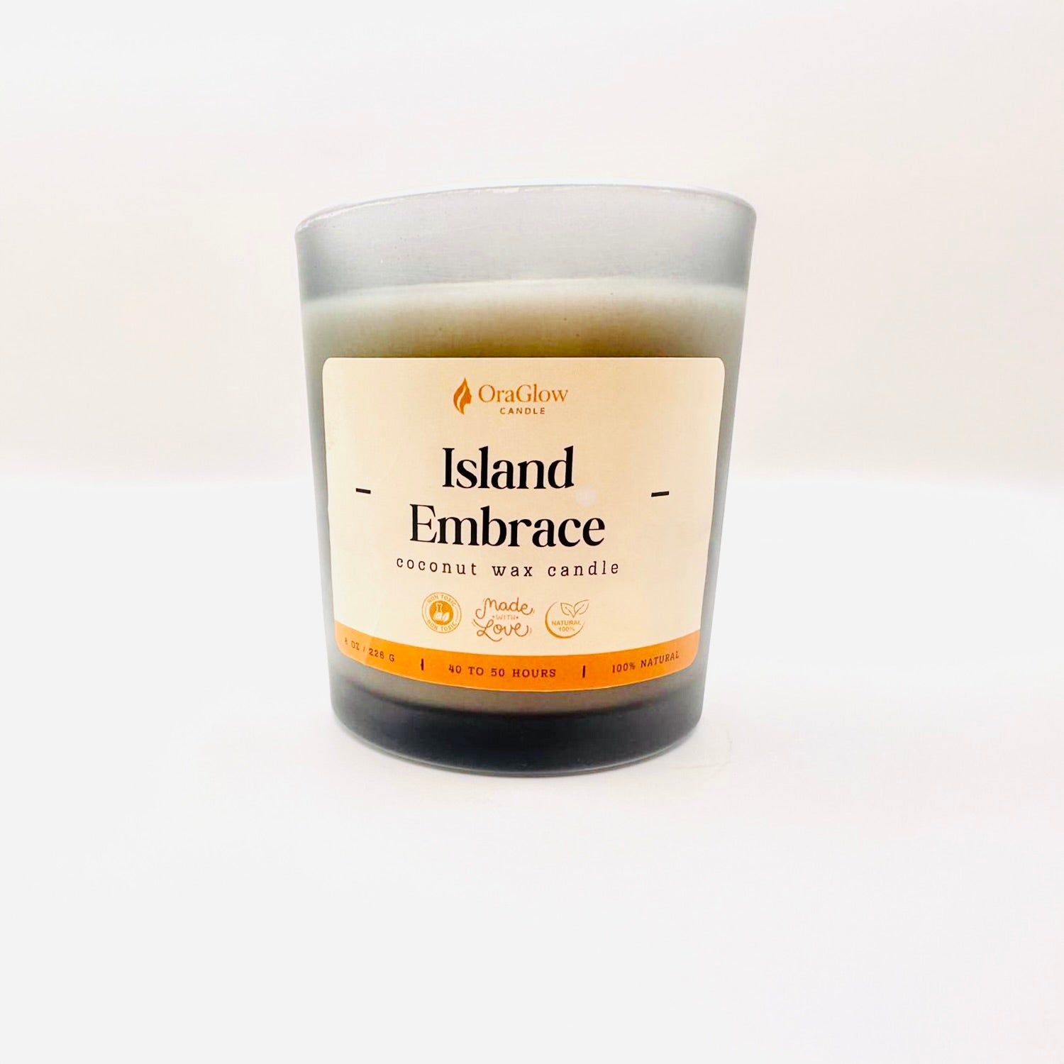 Island Embrace Coconut Wax Candle – 8oz Luxury Hand-Poured Candle | 40–50 Hour Burn | Tropical Aromatherapy Blend
