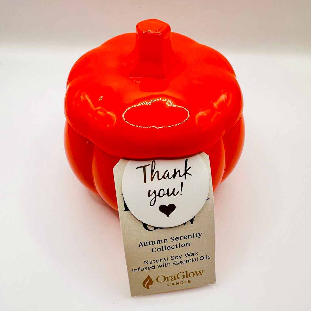 Pumpkin Spice Glow Candle – Autumn Serenity Collection | Coconut Wax | Warm Fall Aroma